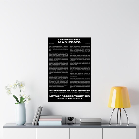 A Cypherpunk's Manifesto Eric Hughes Cryptocurrency Zcash ZEC Art