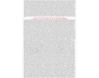 Apollo 13 Houston We've Had A Problem Entire NASA Transcript Poster Art Print - Space Gift
