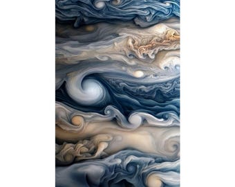The Closest Photo Ever Taken Of Jupiter by NASA Art Poster Print Space Wall Decor