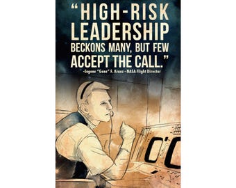 Gene Kranz NASA Apollo 13 Houston Mission Control Space Quote Art Inspirational Leadership Matte Vertical Poster