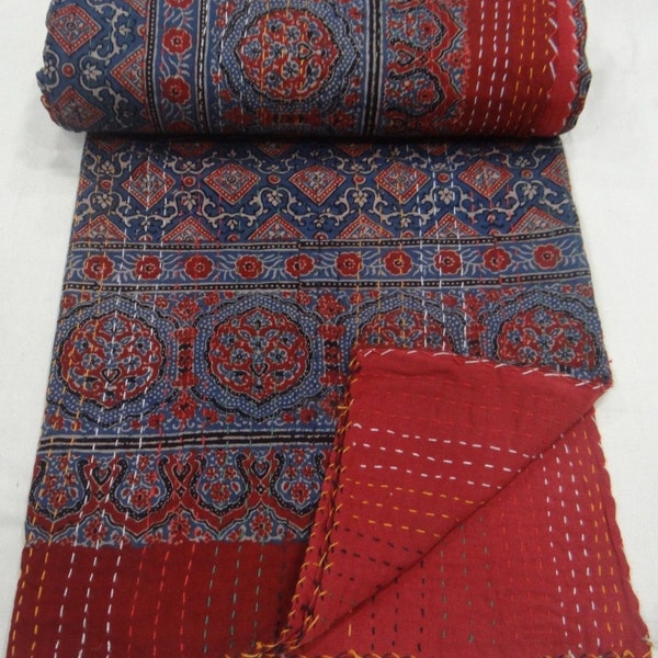 Ajrakh Kantha quilt