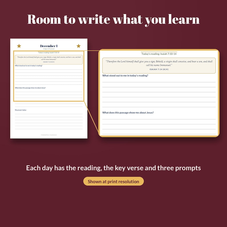 Read Scripture Reading Plan Advent Reading Plan and Journal Printable, 25 Day KJV Bible Reading ...