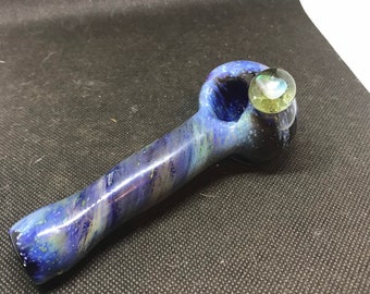 Inside out  American handblown space pipe glass pipe made with Pyrex-smoking glass pipe -spoon pipe -pipes-bowl-functional art