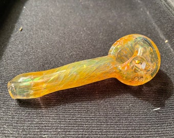 Thick inside out Color changing American handblown glass pyrex pipe with opal -spoon-bowl