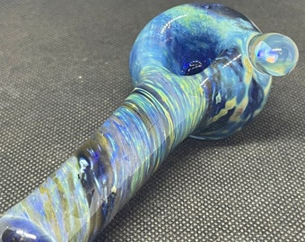 Inside out  American handblown space pipe glass pipe made with Pyrex-smoking glass pipe -spoon pipe -pipes-bowl-functional art