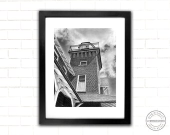 Sea Girt Lighthouse New Jersey Pencil Drawing Art Print