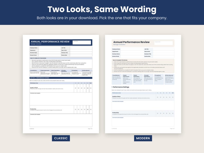 HR Forms Bundle for Managers, 17 Templates, Onboarding, Performance ...
