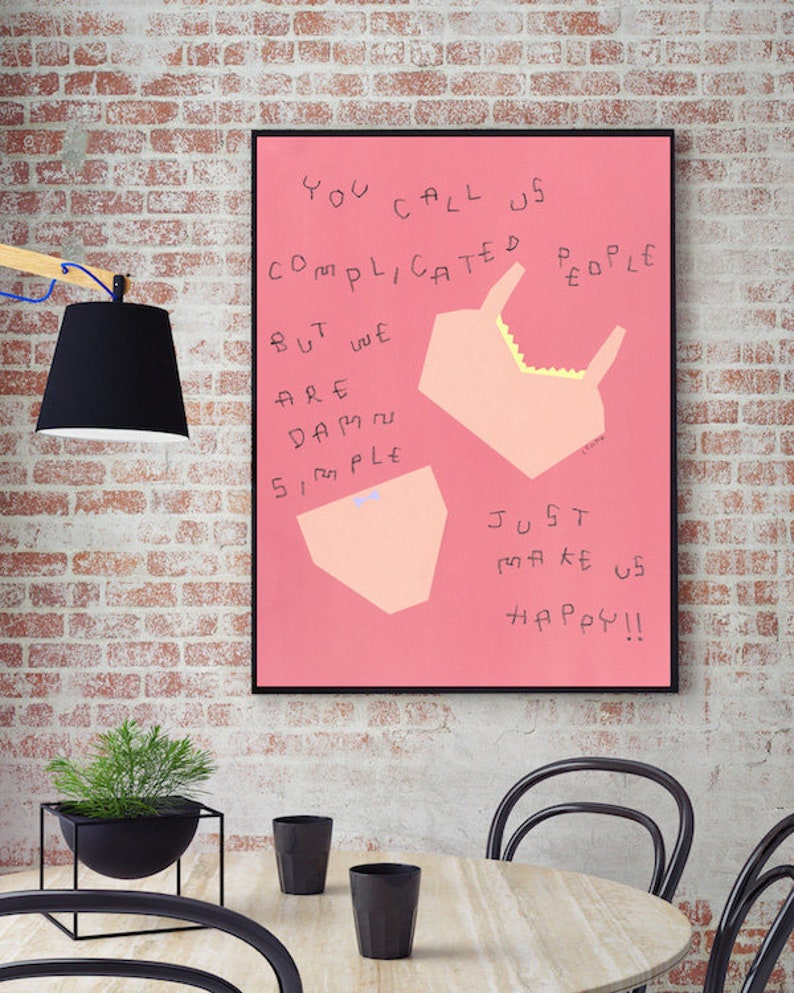 Feminist Art Pop Art Painting Fashion Wall Art Inspirational Etsy