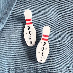 Rock and Roll Bowling Pin Pins (Set of 2) by Tiny Scenic | Rockabilly pins