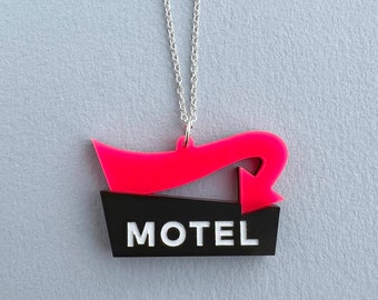 Motel Sign Necklace with arrow detail by Tiny Scenic