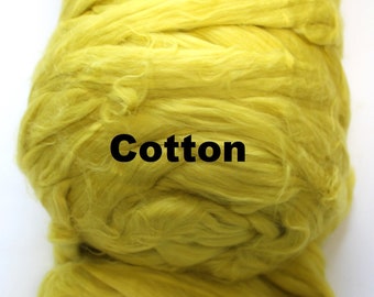Cotton Combed Top for Spinning Felting Roving Fibre Cellulose Fiber Fibers Plant Vegan Yellow