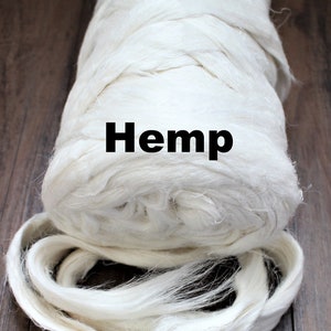 White Hemp Spinning Fiber Top for Spinning Felting or Doll Hair Fiber Bast Fiber Fibers Strick Plant Fibers Linen Vegan