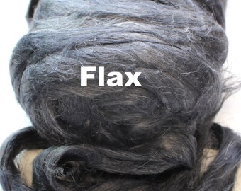 Flax Top - Dark Gray -  for Spinning Felting or Doll Hair Fiber Bast Fiber Fibers Strick Plant Fibers Linen Vegan