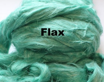 Flax -Seafoam Green Combed Top for Spinning Felting or Doll Hair Fiber Bast Fiber Fibers Strick Plant Fibers Linen Vegan