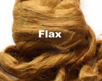 Flax Top for Spinning Felting or Doll Hair Fiber Bast Fiber Fibers Strick Plant Fibers Linen Vegan
