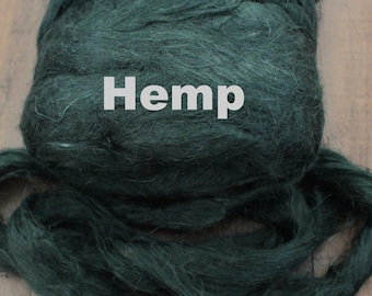Hemp Spinning Fiber Top for Spinning Felting Fiber Bast Fiber Fibers Strick Plant Fibers Linen Vegan Green Dyed