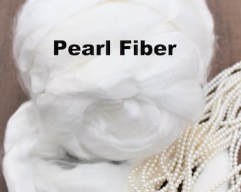 Pearl Fiber Combed Top for Spinning Felting or Doll Hair Fiber Fibers Undyed Plant Vegan