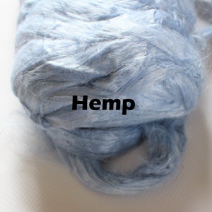 Hemp Spinning Fiber Top for Spinning Felting or Doll Hair Fibre Bast Fibers Strick Plant Linen Vegan