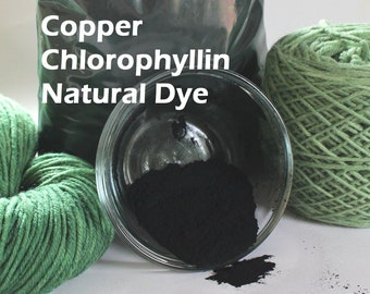 Copper Chlorophyllin 1, 2 or 4 oz Chlorophyll Natural Plant Dye for Yarn Protein Dyes Earth Friendly Fiber Wool Silk Mordant Green