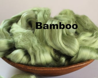 Bamboo Dyed Combed Top Plant Spinning Cellulose Fiber Roving Green