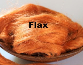 Flax Top for Spinning Felting or Doll Hair Fiber Bast Fiber Fibers Strick Plant Fibers Linen Vegan