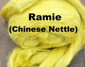Ramie Chinese Nettle Combed Top for Spinning Felting or Doll Hair Fiber Bast Fiber Fibers Undyed Plant Fibers Vegan Silk