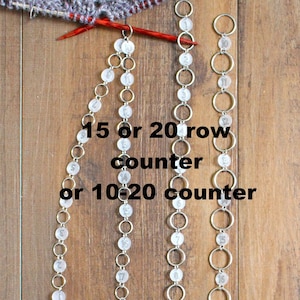 15 or 20 Row Counter or 10-20 Stainless Steel Knitters Helper Pattern Reminder for Knitting Stitch Counter Marker Gift Knitter Notion