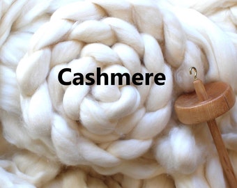 White Cashmere Combed Top Roving Spinning Fiber for Spinning Dyeing Blend Luxury Undyed