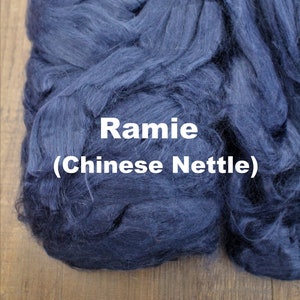 Ramie Chinese Nettle Combed Top for Spinning Felting or Doll Hair Fiber Bast Fiber Fibers Undyed Plant Fibers Vegan Silk