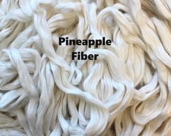 Pineapple Fiber Combed Top for Spinning Felting or Doll Hair Fiber Fibers Undyed Plant Vegan