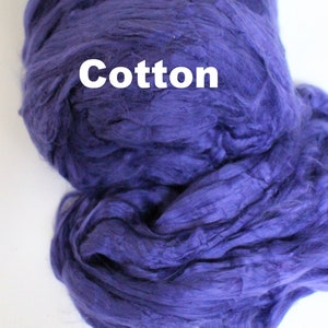 Cotton - Violet - Combed Top for Spinning Felting Roving Fibre Cellulose Fiber Fibers Plant Vegan