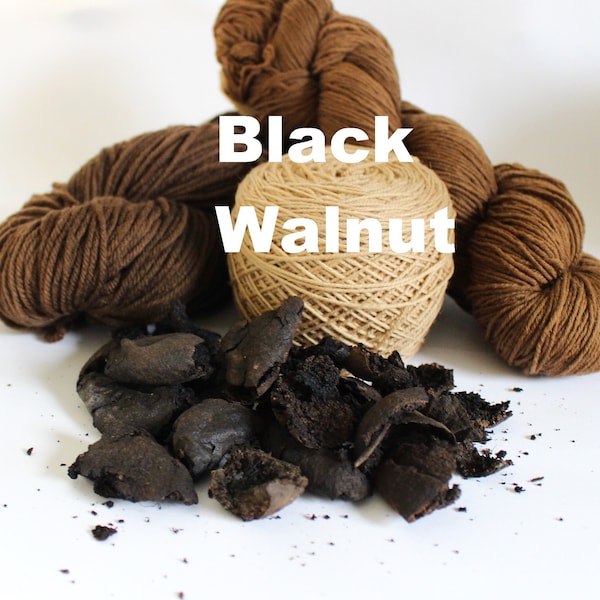 Black Walnut Hull 4, 8oz Dried Whole Natural Plant Dye for Yarn Protein Cellulose Dyes Earth Friendly Fiber Wool Brown