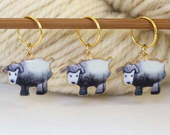 Set of 3 Sheep in the Muck Stitch Markers Knitters Helper Knitting Reminder Stitchmarker Knitting Helper Gift Stitch Marker Knit Charm