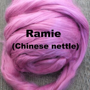 Ramie Chinese Nettle Combed Top for Spinning Felting or Doll Hair Fiber Bast Fiber Fibers Undyed Plant Fibers Vegan Silk