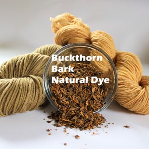 Buckthorn Bark Dried Whole Natural Plant Dye for Yarn Protein Dyes Earth Friendly Fiber Wool Silk Mordant Dyeing