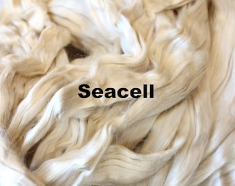 Seacell Fiber Combed Top for Spinning Felting or Doll Hair Fiber Fibers Undyed Plant Vegan Seaweed