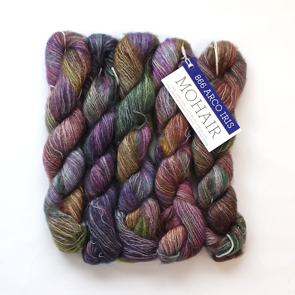 866  'Arco Iris' Mohair & Silk Malabrigo Lace Weight Yarn