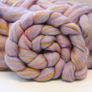 Merino Bamboo &#39;Itsy Bitsy&#39; Wool Blend Combed Top Roving Dyed Wool Spinning Fiber