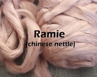 Ramie Chinese Nettle Combed Top for Spinning Felting or Doll Hair Fiber Bast Fiber Fibers Undyed Plant Fibers Vegan Silk