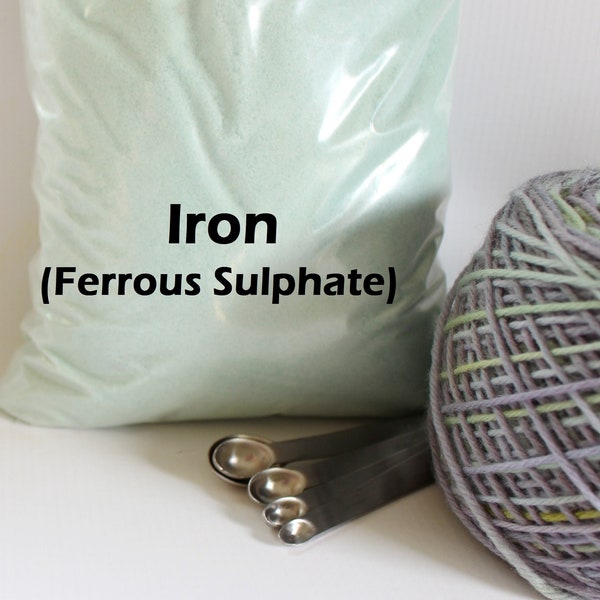 Iron Mordant Ferrous Sulphate for Natural Plant Dye for Yarn Protein Dyes Earth Friendly Fiber Wool Silk Dyeing Printing Sulfate