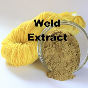 Weld Extract Natural Plant Dye - Reseda Luteola - for Yarn Protein Dyes Fiber Wool Silk Mordant Dyeing Yellow