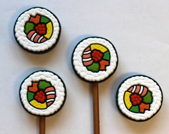 Sushi Needle Point Protector - Set of 2 - Stitch Stopper Holder Knitting Notion Gift Knitter Knit