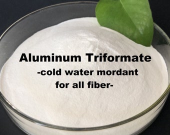 Aluminum Triformate ATF Mordant 2 4 8oz for Natural Cellulose Bast Plant Dye for Yarn Fiber Dyeing Printing Linen Cotton Flax Hemp Mordent