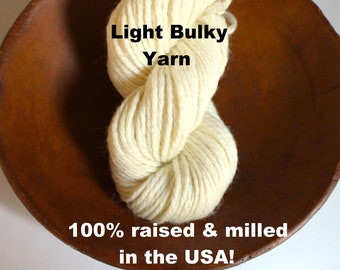 Unteint Light Bulky Yarn 100% Superwash Wool 3 plis Ecru Fiber Knitting Dyeing Domestique Bare