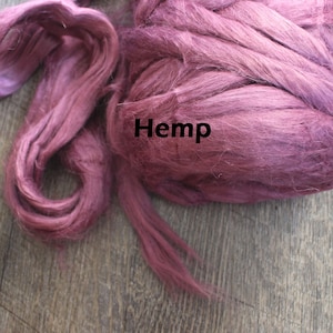 Hemp Spinning Fiber Top for Spinning Felting or Doll Hair Fiber Bast Fiber Fibers Strick Plant Fibers Linen Vegan