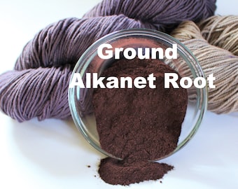 Alkanet Root Ground - alkanna tinctoria dyer's alkanet  1, 2, 4oz Whole Natural Plant Dye for Yarn Protein Dyes Fiber Wool Silk ratanjot