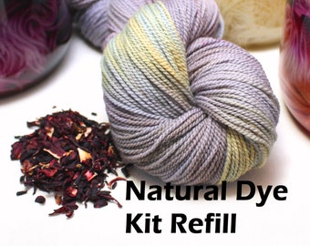 Refill Natural Dyes for Solar Natural Yarn Dyeing Kit Natural Plant Dyes Earth Friendly Yarn Fiber Jar Dye Kit Mordant