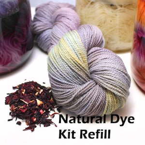 Refill Natural Dyes for Solar Natural Yarn Dyeing Kit Natural Plant Dyes Earth Friendly Yarn Fiber Jar Dye Kit Mordant