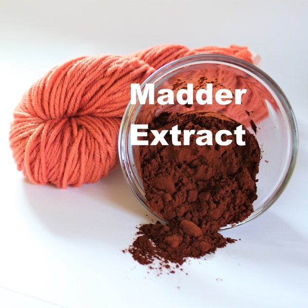 Madder Extract Natural Plant Dye 1, 2 or 4 oz from Madder Root for Yarn Protein Dyes Earth Friendly Fiber Wool Silk Mordant Red Orange Peach
