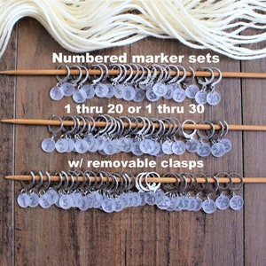 Numbered Counting Stitch Markers Knitters Helper Number Pattern Reminder for Knitting Crochet Stitchmarker Gift Knitter Notion Laser